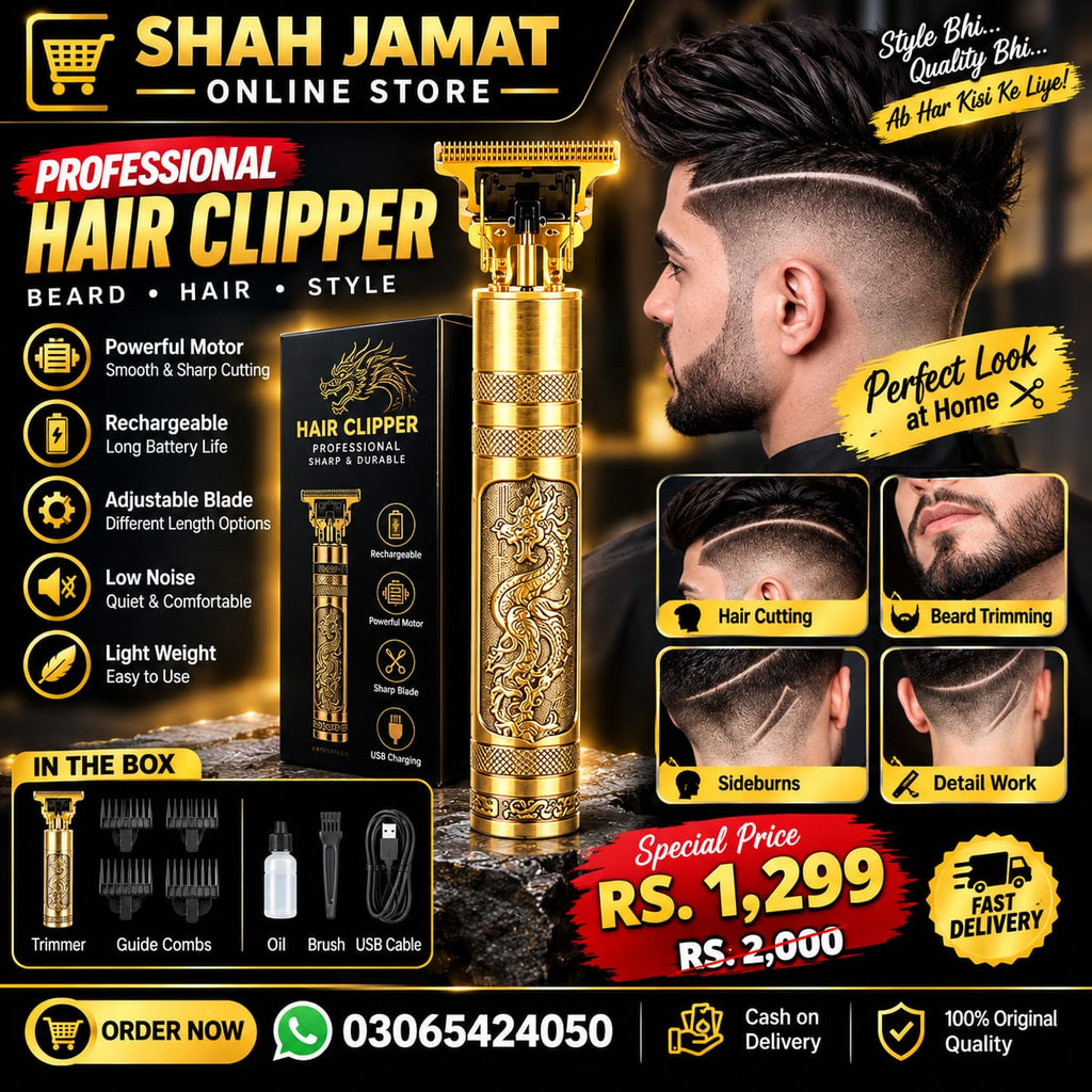 Golden Rechargeable Hair Trimmer for Men