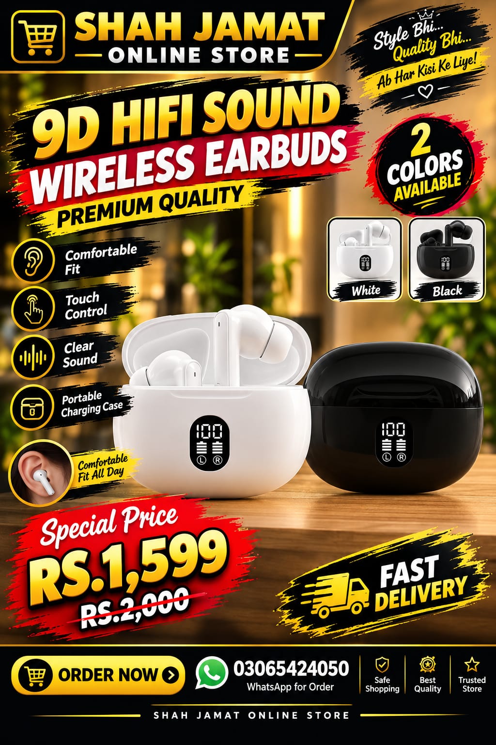 Crystal Clear Wireless Earbuds