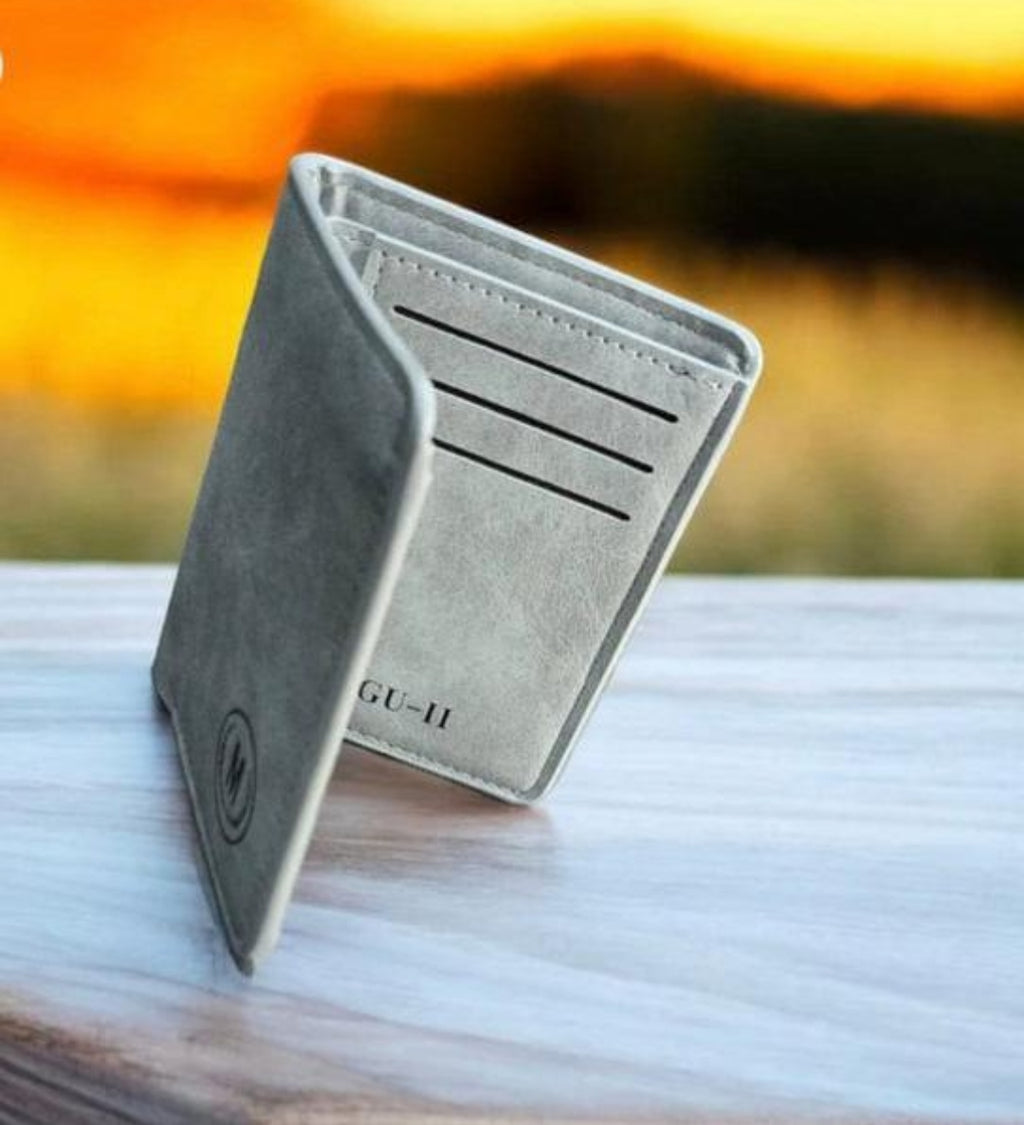 Premium Leather Wallet with Monogrammed 'M' Design