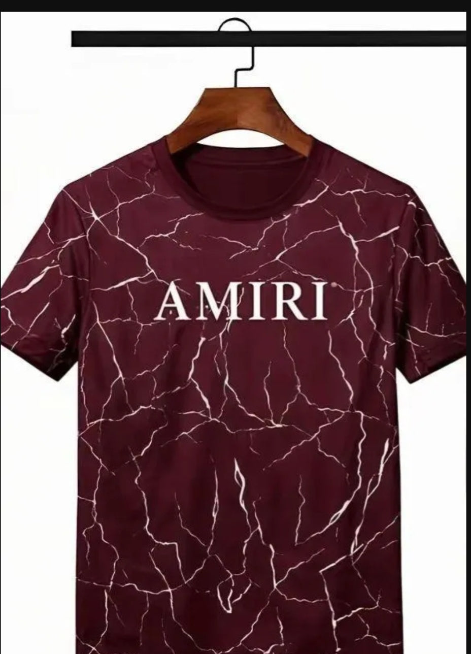 Men Maroon Marble Print Track Suit AMIRT