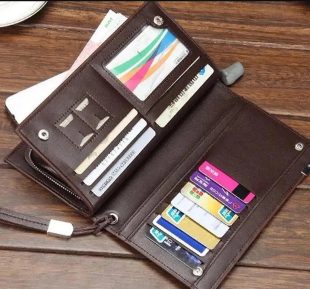 Men's Leather Wallet 6-Layer Secure Storage