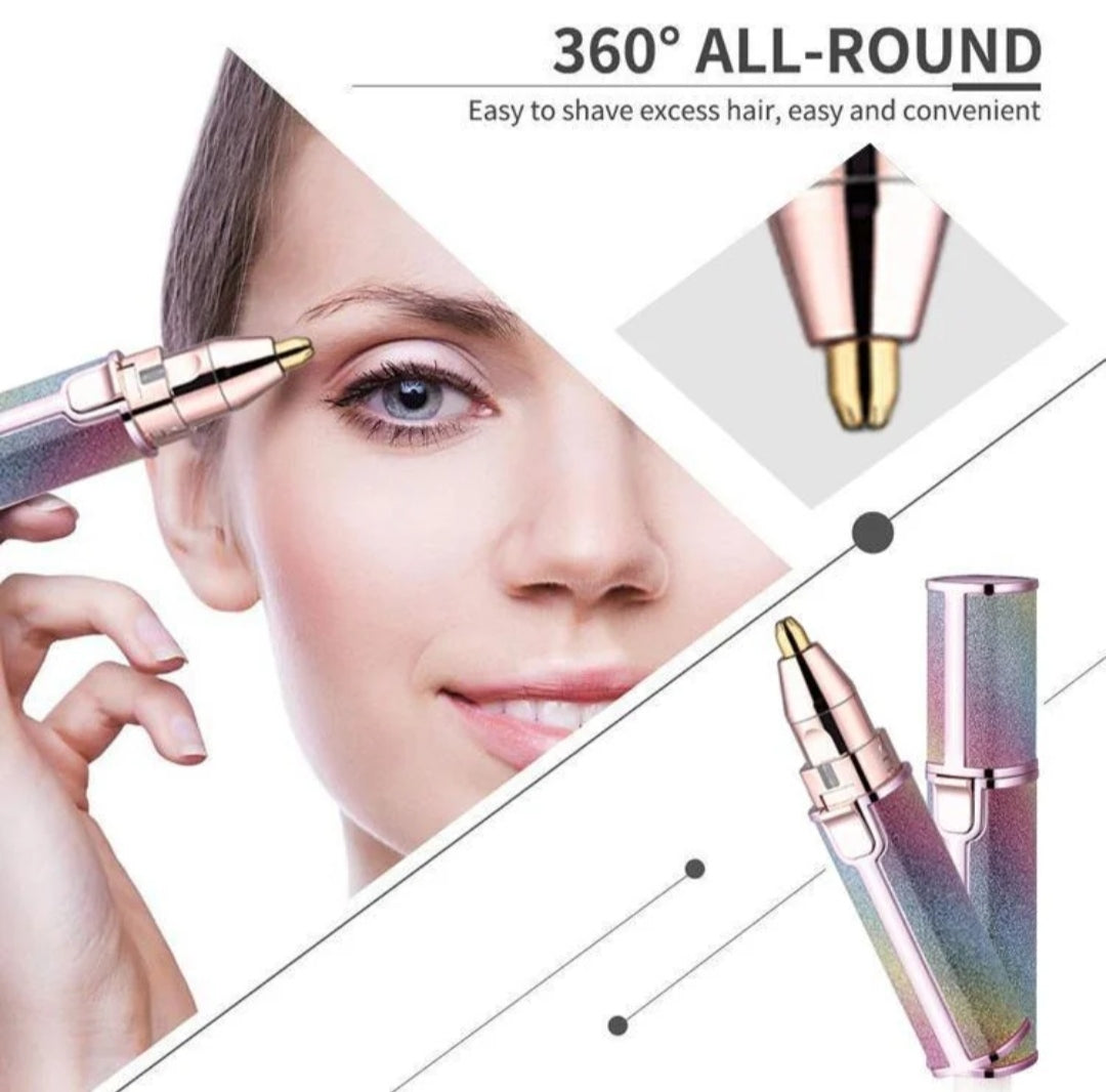Rechargeable 2-in-1 Eyebrow Trimmer & Facial Shaver Multicolor  100 in Stock