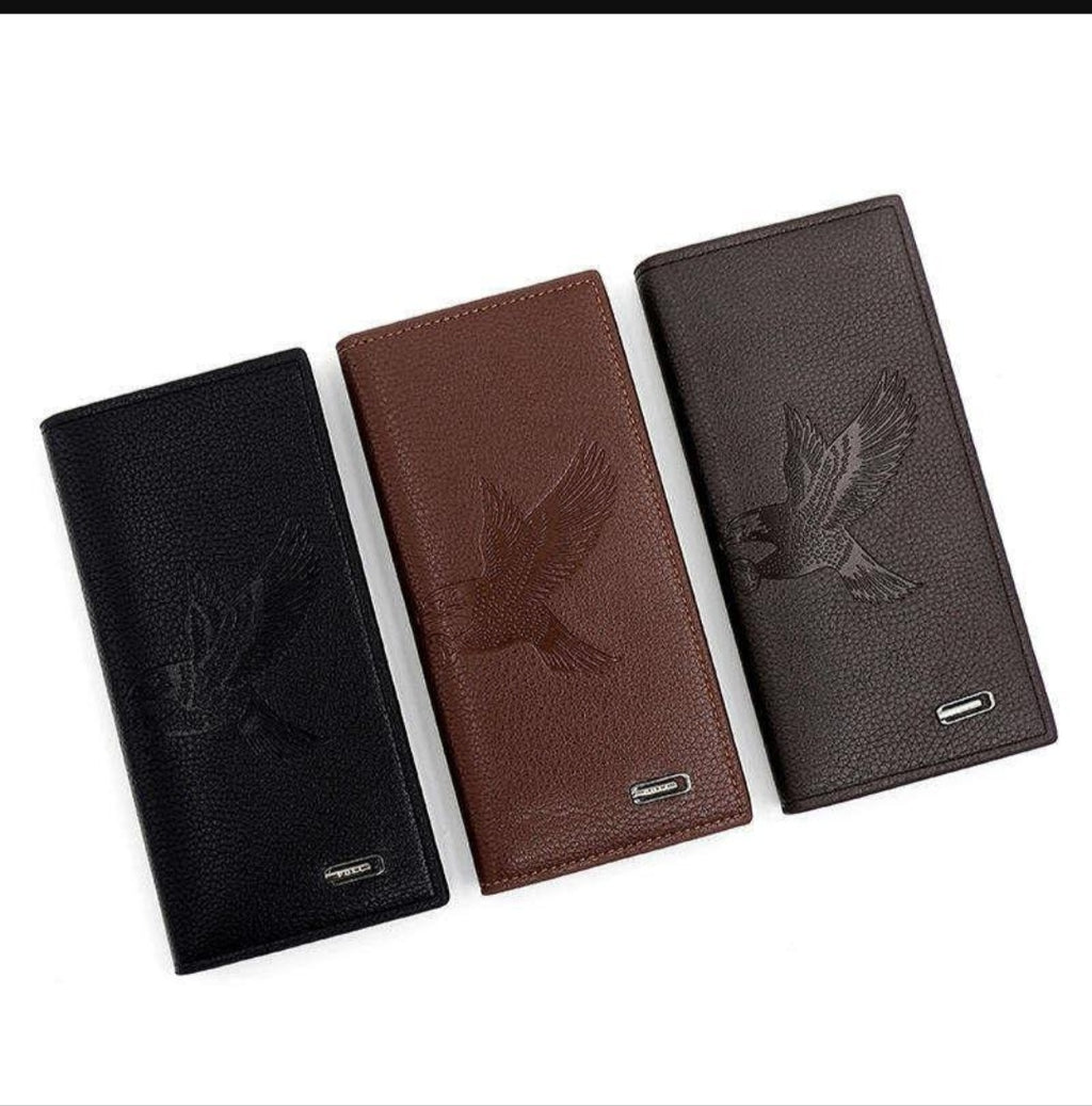 Men's Embossed Bird Leather Wallet