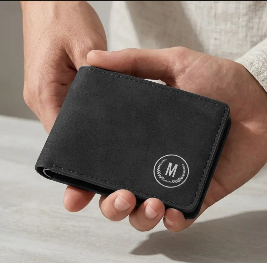 Men's Genuine Leather Wallet with Subtle Logo