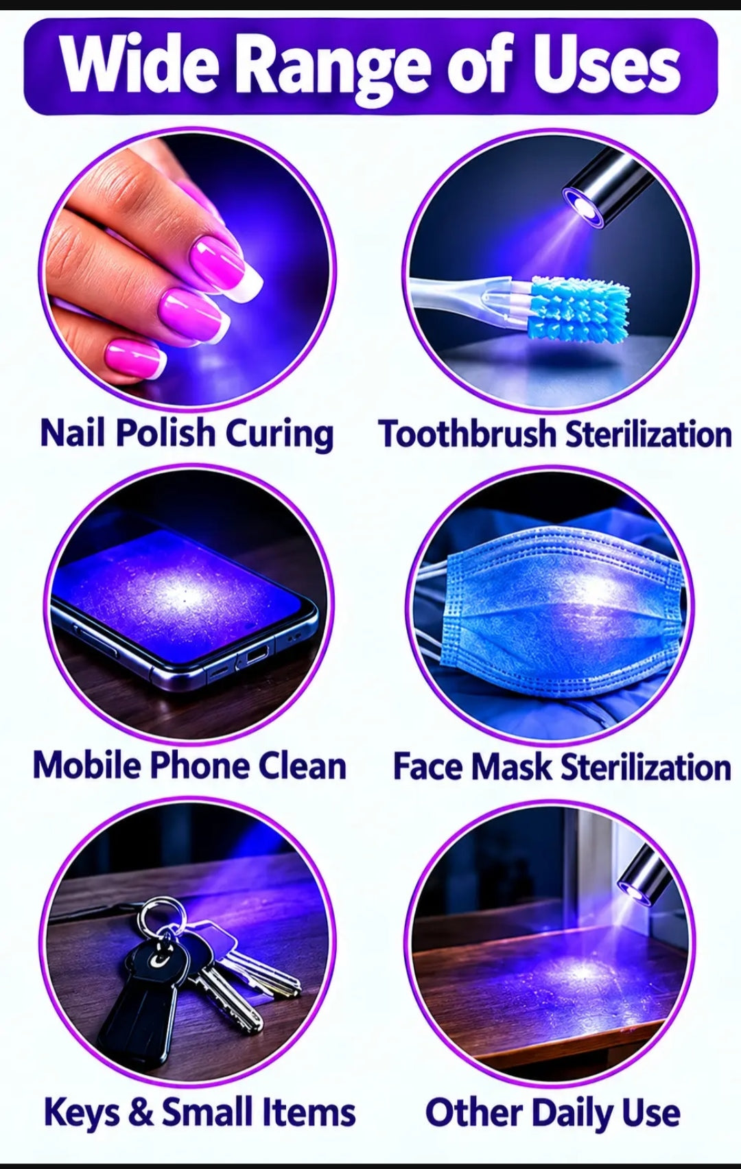 K-207 UV Glue Curing Light 365/405nm - Portable UV Light for Glass Repair, Jewelry, Electronics, Plastic & Acrylic Bonding