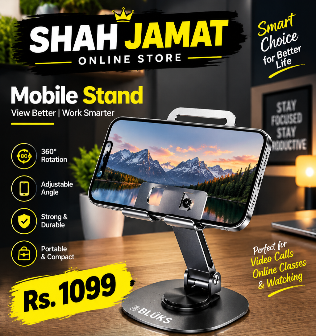 Adjustable Mobile Table Stand for Office & Home Use