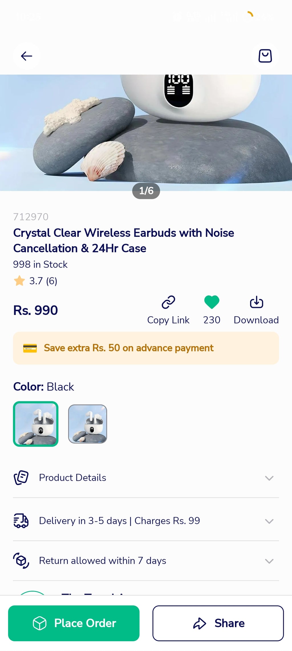 Crystal Clear Wireless Earbuds